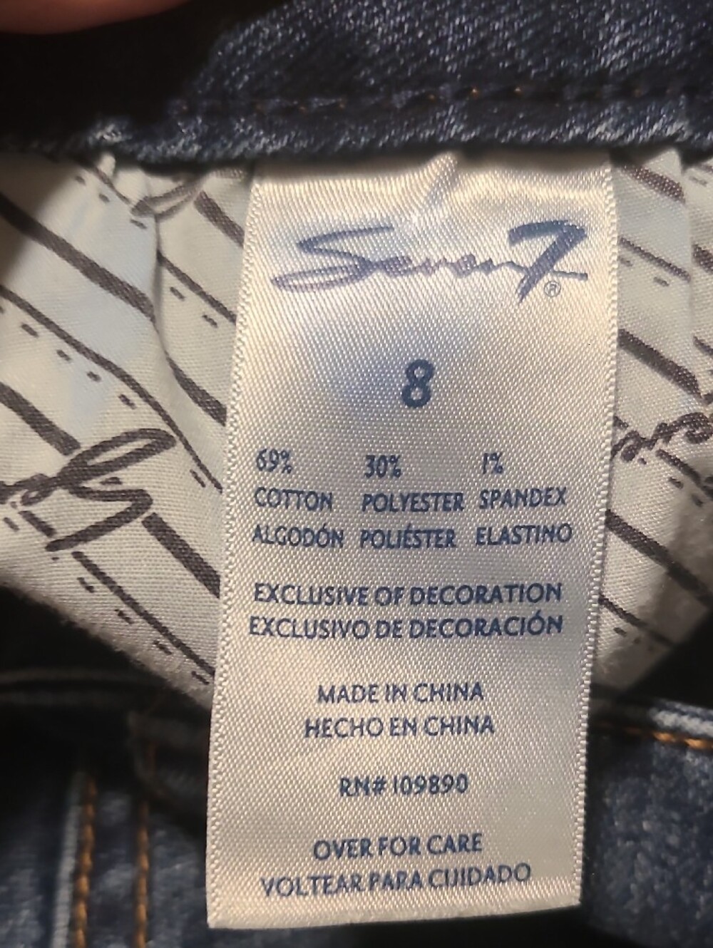 Seven7 Women’s Dark Blue Denim Jeans - Size 8 - Picture 5 of 13